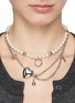 Figure View - Click To Enlarge - JUSTINE CLENQUET - Leeloo Palladium Plated Brass Crystal Pearl Necklace