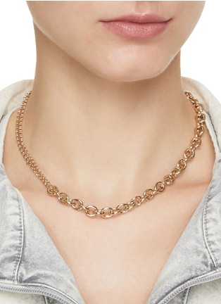 Figure View - Click To Enlarge - JUSTINE CLENQUET - Ryan 24K Gold Plated Brass Necklace