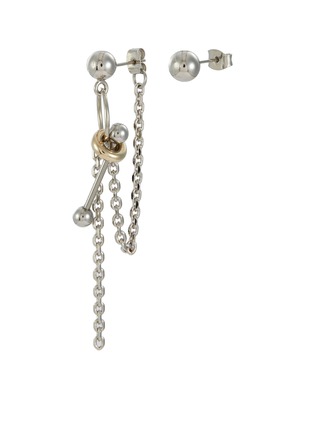 Main View - Click To Enlarge - JUSTINE CLENQUET - Glen Palladium Plated Brass Earrings