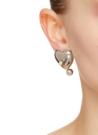 Figure View - Click To Enlarge - JUSTINE CLENQUET - Max Palladium Plated Brass Crystal Single Earring