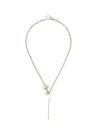 Main View - Click To Enlarge - JUSTINE CLENQUET - Evie Palladium Plated Crystal Necklace
