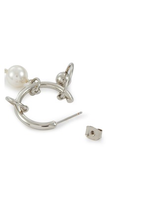 Detail View - Click To Enlarge - JUSTINE CLENQUET - Robyn Palladium Plated Crystal Pearl Earrings