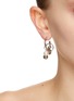 Figure View - Click To Enlarge - JUSTINE CLENQUET - Robyn Palladium Plated Crystal Pearl Earrings