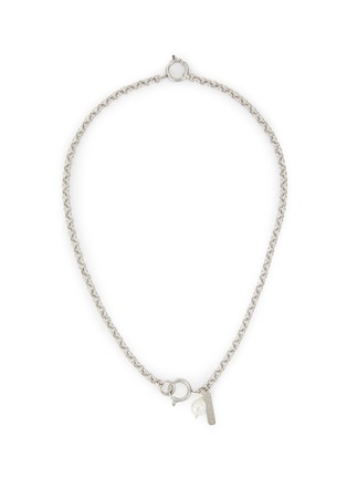Main View - Click To Enlarge - JUSTINE CLENQUET - Blair Palladium Plated Crystal Pearl Necklace