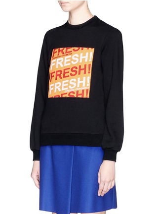 Front View - Click To Enlarge - OPENING CEREMONY - Fresh slogan appliqué front sweatshirt