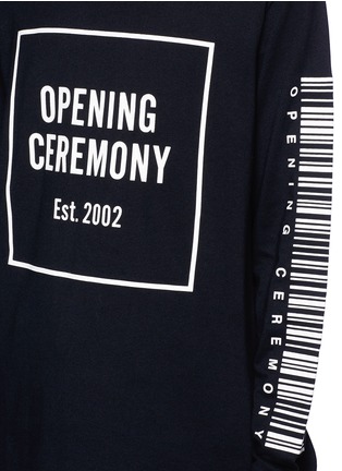 Detail View - Click To Enlarge - OPENING CEREMONY - Coated barcode print T-shirt