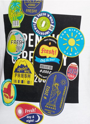 Detail View - Click To Enlarge - OPENING CEREMONY - Fruit sticker print T-shirt