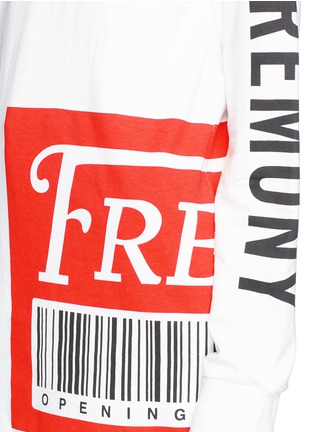 Detail View - Click To Enlarge - OPENING CEREMONY - 'Fresh!' barcode label print T-shirt