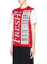 Front View - Click To Enlarge - OPENING CEREMONY - 'Fresh!' barcode label print T-shirt