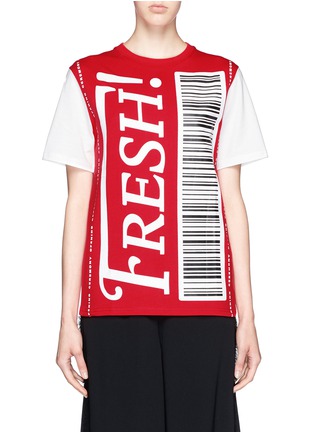 Main View - Click To Enlarge - OPENING CEREMONY - 'Fresh!' barcode label print T-shirt