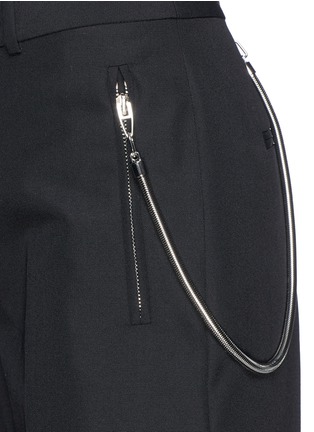 Detail View - Click To Enlarge - ALEXANDER WANG - Pocket chain tailored wool shorts