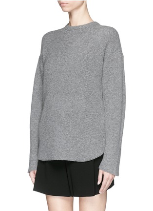 Front View - Click To Enlarge - ALEXANDER WANG - Wool-cashmere knit sweater