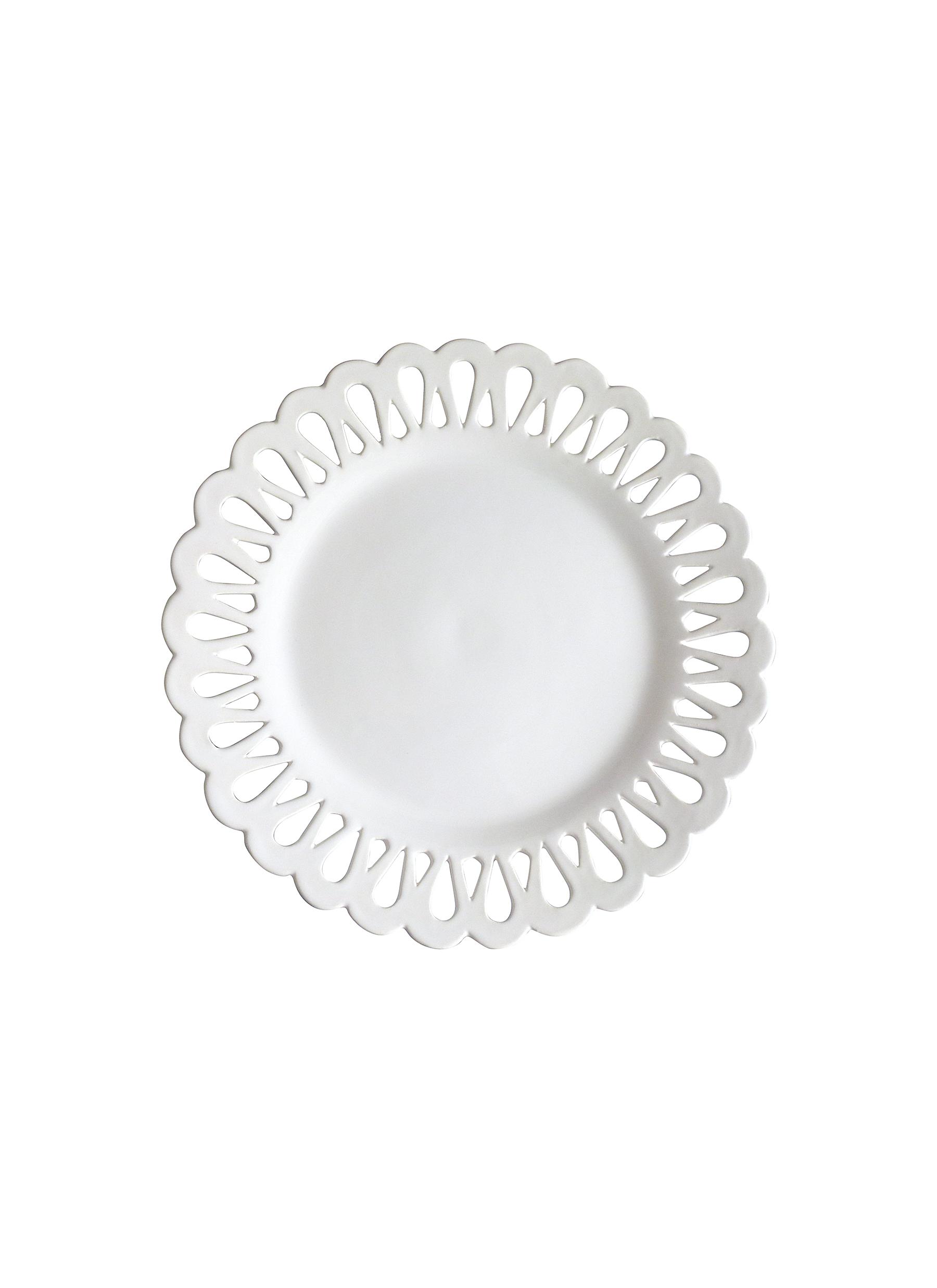 Openwork Chevet Charger Plate — White