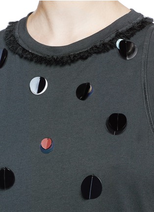 Detail View - Click To Enlarge - 3.1 PHILLIP LIM - Circle paillette jersey tank top