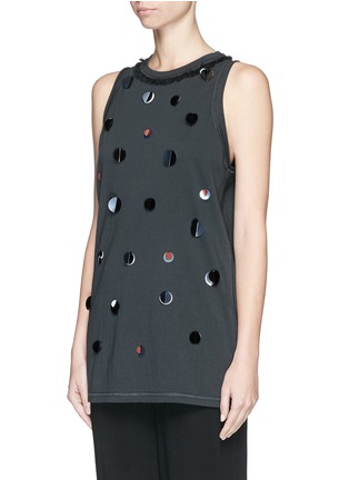 Front View - Click To Enlarge - 3.1 PHILLIP LIM - Circle paillette jersey tank top