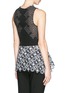 Back View - Click To Enlarge - 3.1 PHILLIP LIM - Floral lace embroidery silk bodice top