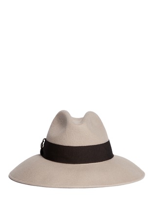 Main View - Click To Enlarge - ARMANI COLLEZIONI - Felted wool wide brim fedora hat