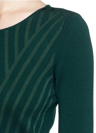 Detail View - Click To Enlarge - ARMANI COLLEZIONI - Diagonal stripe intarsia wool sweater