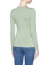Back View - Click To Enlarge - ARMANI COLLEZIONI - Scoop neck jersey T-shirt