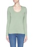 Main View - Click To Enlarge - ARMANI COLLEZIONI - Scoop neck jersey T-shirt