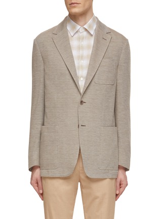 Main View - Click To Enlarge - CANALI - Cotton Blend Jersey Blazer