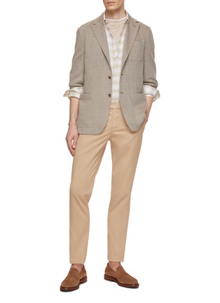 Figure View - Click To Enlarge - CANALI - Cotton Blend Jersey Blazer