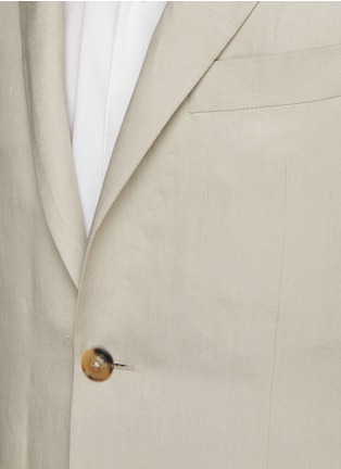 Detail View - Click To Enlarge - CANALI - Kei Single Breasted Linen Silk Suit