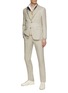 Figure View - Click To Enlarge - CANALI - Kei Single Breasted Linen Silk Suit
