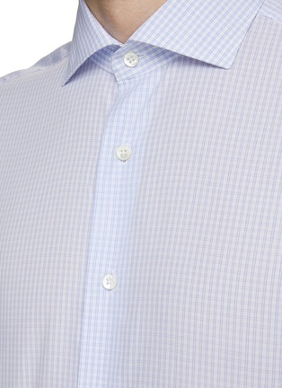  - CANALI - Spread Collar Check Cotton Shirt