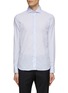Main View - Click To Enlarge - CANALI - Spread Collar Check Cotton Shirt