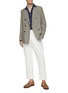 Figure View - Click To Enlarge - CANALI - Checkered Denim Effect Shirt