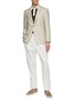 Figure View - Click To Enlarge - CANALI - Notch Lapel Houndstooth Silk Blazer