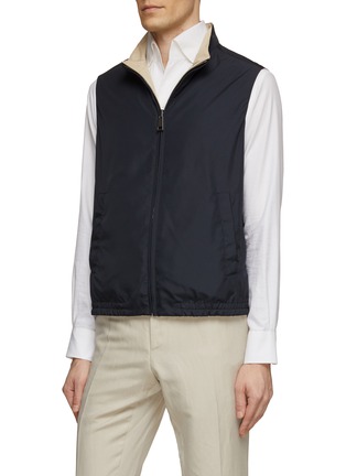 Detail View - Click To Enlarge - CANALI - Reversible Zip Up Vest