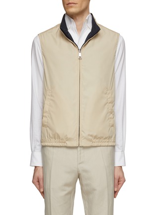 Main View - Click To Enlarge - CANALI - Reversible Zip Up Vest