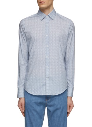 Main View - Click To Enlarge - CANALI - Pattern Cotton Shirt
