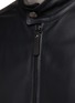  - CANALI - Nylon Sleeve Leather Bomber Jacket