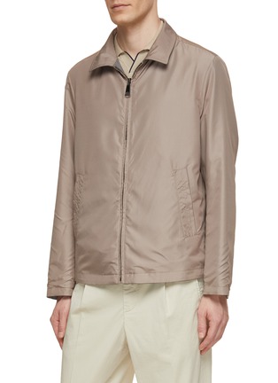 Detail View - Click To Enlarge - CANALI - Reversible Zip Up Wool Blouson