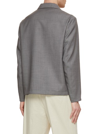 Back View - Click To Enlarge - CANALI - Reversible Zip Up Wool Blouson