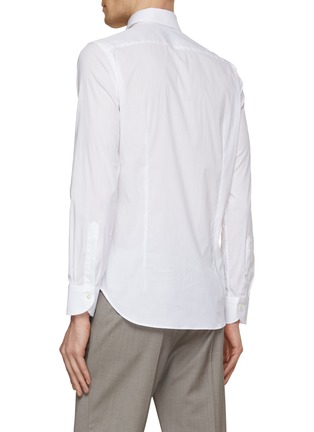 Back View - Click To Enlarge - CANALI - Spread Collar Strech Cotton Shirt