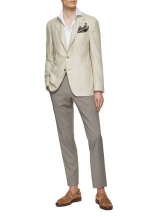 Figure View - Click To Enlarge - CANALI - Spread Collar Strech Cotton Shirt
