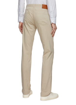 Back View - Click To Enlarge - CANALI - Cotton Silk Stretch Jeans