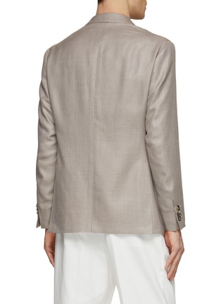 Back View - Click To Enlarge - CANALI - Wool Silk Linen Blend Blazer