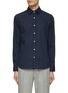 Main View - Click To Enlarge - CANALI - Leaves Pattern Pointed Collar Shirt
