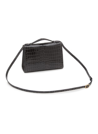 Detail View - Click To Enlarge - GIÒSA - Small Coralyne Patent Crocodile Leather Bag