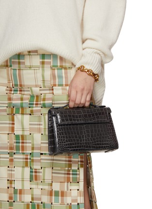 GIOSA BAGS, Small Coralyne Patent Crocodile Leather Bag, Women