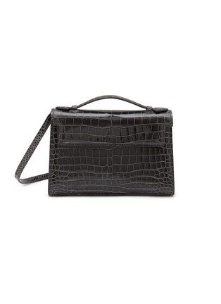 Main View - Click To Enlarge - GIÒSA - Small Coralyne Patent Crocodile Leather Bag