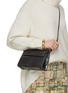 Figure View - Click To Enlarge - GIÒSA - Small Coralyne Patent Crocodile Leather Bag
