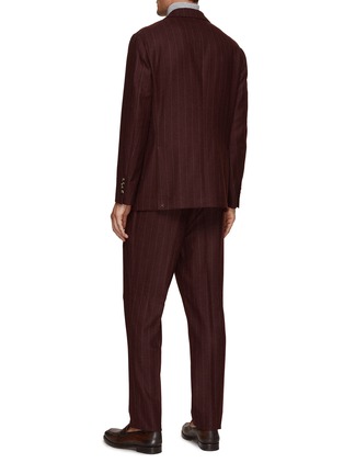 Back View - Click To Enlarge - BRUNELLO CUCINELLI - Double Breasted Pinstripe Suit