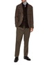 Figure View - Click To Enlarge - BRUNELLO CUCINELLI - Nappa Leather Suede Western Shirt