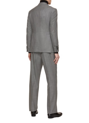 Back View - Click To Enlarge - LARDINI - Double Breasted Wool Silk Suit